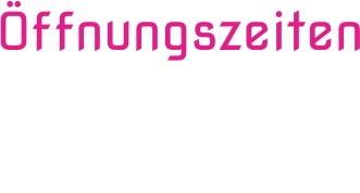 Öffnungszeiten Montag bis Freitag von 09.00 - 12.00Uhr    13.30 - 18.30Uhr Samstag 		   nach Absprache  Termine ausserhalb der Öffnungszeiten nach Vereinbarung.